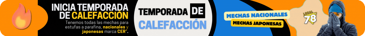 Calefacción en Local 78, mechas para estufas a parafina merca CER®. Bombas de trasvasije de líquidos manual y electrónica